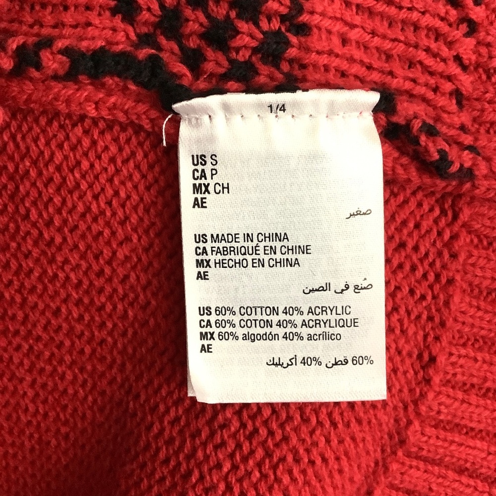 EPIC THREADS Girl’s Plaid/Sequined Heart Sweater Size-S - Picture 4 of 9